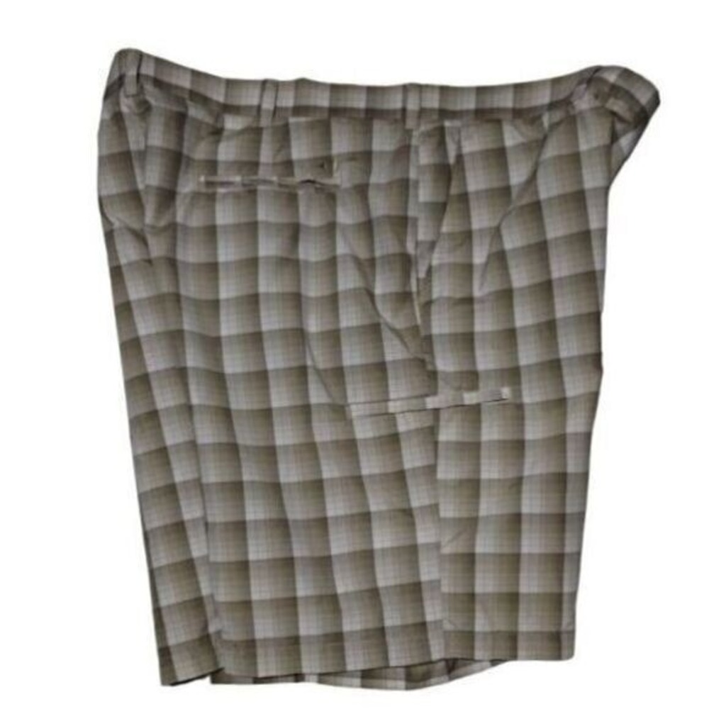 Grand Slam Performance Plaid Golf Shorts Men's Size 42 Gray Flat Front Stretch - Picture 4 of 11